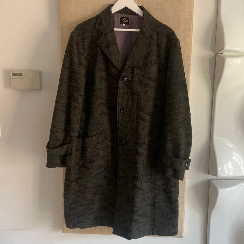 Needles japan tiger/jungle camouflage overcoat